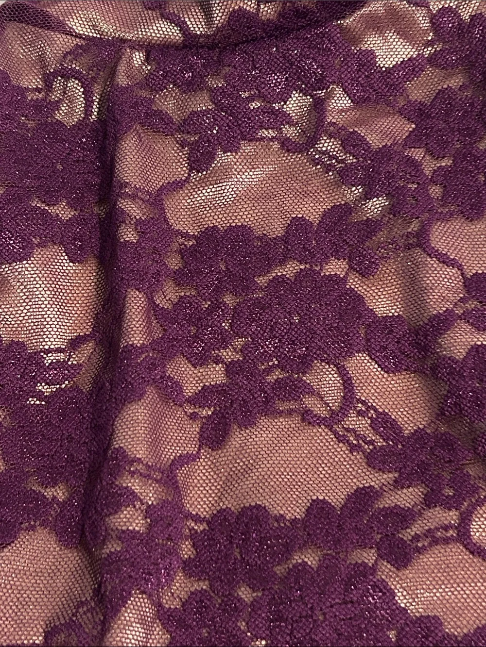 Weissman purple lace dance leotard